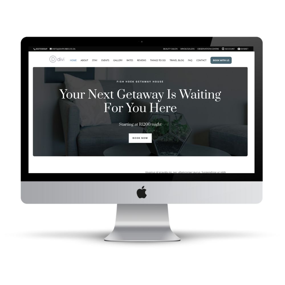 monthly accommodation website package home